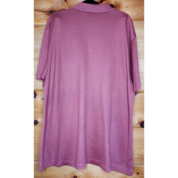 Jos A Bank Signature Men’s Large Silk Blend Dusty Rose Short Sleeve Polo Shirt - Picture 3 of 16